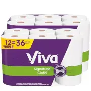 Signature Cloth Paper Towels, 12 Triple Rolls, 141 Sheets per Roll