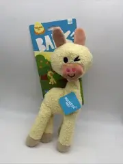 Bark Box Fuzzy Farm ‘Thrash It’ Dog Toy Big Alpaca Crinkle Squeaker Stuffed