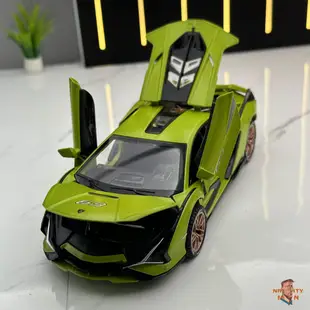 [NAU-MAN]1:32藍寶堅尼閃電俠模型車跑車合金擺件Lamborghini sian玩具車收藏