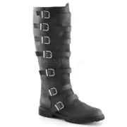 Pirate Medieval Knight Pirate Steampunk Mad Max Witcher Costume Mens Boots Black