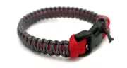 Paracord Bracelet 550 Red/Graphite Micro Cord U.S. Seller - Handmade