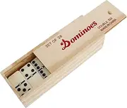 Kisangel 1 Set Wooden Dominoes for Domino Blocks in Storage Box for Educational Fun Safe Materials for Home Parties and Social Gatherings