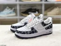 在飛比找Yahoo!奇摩拍賣優惠-NIKE Air Force 107 白藍 皮革 防滑滑板鞋