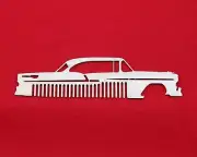 55 1955 Chevy Brushed Stainless Steel Metal Trim Beard Hair Mustache Comb