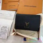 現貨二手 LV 路易威登 M62157 黑色 牛皮 中夾 桃紅內裡 錢包 短夾 零錢包 卡夾 錢包