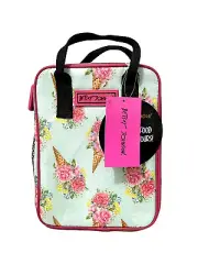 Betsey Johnson Rectangular Insulated Lunch Tote Floral Rose Bag - NWT