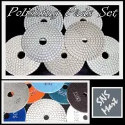 Diamond Polishing Pads 4" Wet/Dry Granite Marble Concrete Stone 10PC Grit 1500