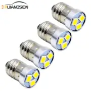 4pcs 3V 6V 12V E10 LED 6000K White 120lm For Flashlight Torch Lamp Light Bulb