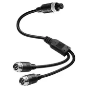Elinz 4PIN Female to Dual Male Y Splitter Video Cable for Standard Definition Backup Reversing Rear View Camera System
