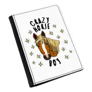 Crazy Horse Boy Stars Passport Holder Cover Case Wallet Funny Animal
