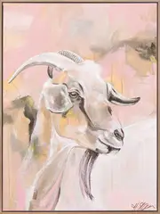 Begin Again Pastel Pink Canvas Art Print