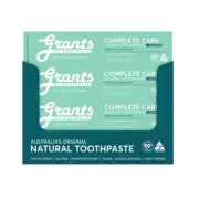 12 x Grants Natural Toothpaste Complete Care + Fluoride Aloe Vera & Mint 110g