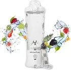 Kitchen Guru Personal Blender Smoothie Juice Mixer Portable Bottle 600ML White