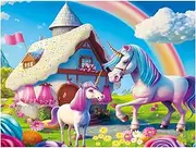 Fishwisdom 100 Piece Jigsaw Puzzle for Kids Age 4-8 Teens Gift Family Time (Pink Unicorns)