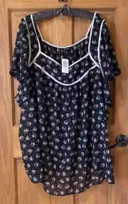 TORRID TOP BLOUSE CHIFFON BLOUSE SHIRT 6 6X 6XL 30 NEW