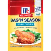 McCormick Pork Chop Bag 'N Season Cooking Bag & Seasoning - 1.06 Oz - EACH