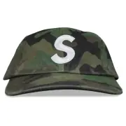 Supreme SS20 Pigment Print S Logo 6-Panel Camp Cap Woodland Camo