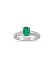 Gem Spark 14K 1.19 ct. tw. Diamond & Emerald Ring