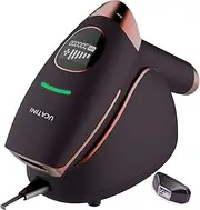 At home laser hair removal for women permanent, Ice cooling IPL hair removal with touch-sensitive button, 0.9s/flash auto slide mode, unlimited flashes, up to 16 joules of 5-level strength, Black