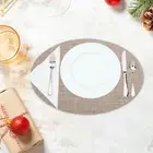 Simple Design Dining Mats Waterproof Pvc Woven Table Coasters Set for Kitchen