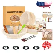 Premium Rattan Proofing Baskets with Tools - Perfect for Sourdough Lovers