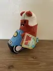 3A) Bark Box Buona Squirrela Squirrel Scooter L Dog Toy Plush Ciao Squeaky NWT