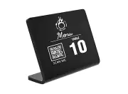 Restaurant Cafe Scan QR Me Code Menu Table Number Stand Custom Text Sign Website