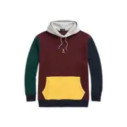 Polo Ralph Lauren Men's SZ 3XL-Big Double Knit Hoodie Sweatshirt Color Block