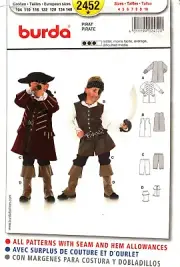 Burda Sewing Pattern 2452 Burda Kids Pirate Costume