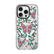 iPhone 16 Pro Clear Case MagSafe Compatible Happy Butterflies