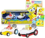 Nick Shop Spongebob Squarepants Hot Rod Boat Race Bundle - 2 Pack Spongebob & Patrick Pull Back Hot Rod Boats with Spongebob Coloring Book and More (Spongebob Boat Cars)