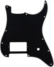 ROZILO 11 Hole ST/Strat Style One Humbucker Guitar Pickguard For USA/Mexico Fender Tom Delonge Strat Electric Guitar Black 3Ply