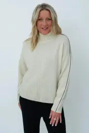 MerinoSnug Alpaca Merino Wool Jumper – High Neck Style for Premium Warmth, White / XS