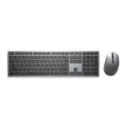 DELL KM7321W Premier Multi-Device Wireless Keyboard And Mouse Combo – Rechargable + Bluetooth QWERTY US English Grey, Titanium