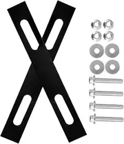 DECOMELODY 2pcs Motorcycle Rear Luggage Rack Hardware Motorbike Tail Case Mount Plate Stainless Steel Black Motorcycle Luggage Rack Mount Motorcycle Rear Rack Mount