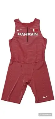 Men's Nike Pro Elite Bahrain Team Issued USA Speedsuit Red/White CI6347-657 Sz L