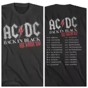 ACDC Mens New T-Shirt 1980 Two Sided Tour 100% Smoke Cotton in Sizes SM - 2XL