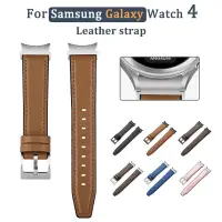 在飛比找蝦皮商城優惠-SAMSUNG 復古真皮錶帶錶帶兼容三星 Galaxy Wa