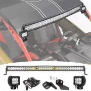 For Can-Am Maverick X3 Roof Flat 42" LED Light Bar Light Pods Mounting Wire Kit