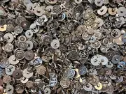 Lot of 50 pcs Assorted Vintage Silver Molded Plastic Craft Sewing Shank Buttons