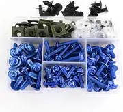 Xitomer Aftermarket Universal Fairing Bolt Kits Fasteners Fit for SV650 GSXR750, CB300R CB150R CB125R, XSR700 MT07, Z650, RSV4 RSV Tuono (Blue)
