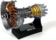 Turbofan Engine Model TR900 Aircraft Engine Kit Turbojet Engine Model Aviation Engine Adult Gift Mechanical Science and Education Toys
