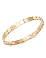 Alberto Amati 14K Yellow Gold Etched Square Link Bracelet