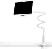 Cilzephyr Gooseneck Tablet Mount Holder, Flexible Arm Clamp, Phone Holder, Adjustable Tablet Stand, 4.7-11 Inches Device