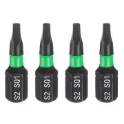 4pcs SQ1 Magnetic Square Screwdriver Bit 1/4" Hex Shank Industrial Bits