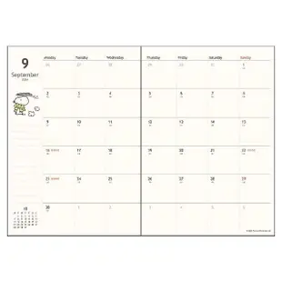 【sun-star】2024 B6 月記事手帳 年曆 行事曆 SNOOPY 史努比與查理布朗