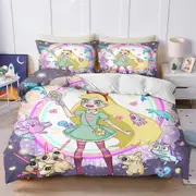 c408 The Powerpuff Girls Bedding Set Duvet Cover 3D Children'S Cute Printed Cartoon 100% Polyester 3-Piece Set 1 Quilt Cover ee408