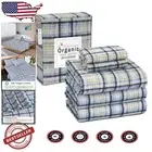 Hotel Standard Organic Cotton Split King Sheet Set - 5 PCs, Pastel Floral Print