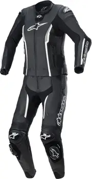 Alpinestars Stella Missile V2 Two Piece Womens Leather Suit, black-white, Size 50 Black White
