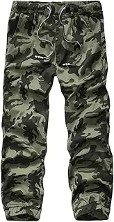 [HanzhuoLG] Men Cargo Overalls Military Tactical Outdoor Pants Camo Army Offroad Male Clothing Baggy Big Size Long Trousers For Men's Green camouflage XXL